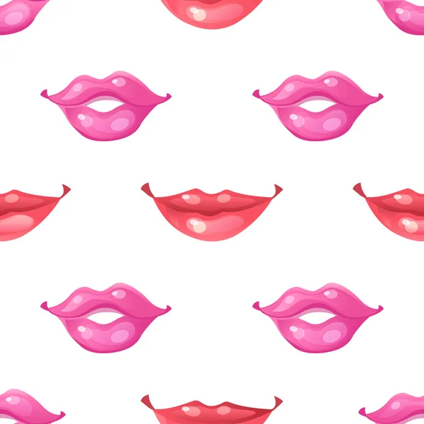 Nahtloses Muster der Lippen. — Stockvektor