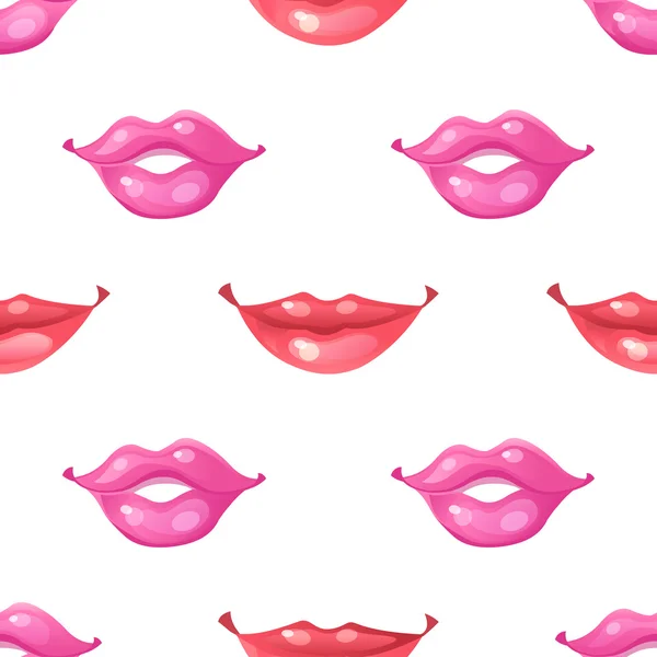 Patrón de labios sin costuras . — Vector de stock