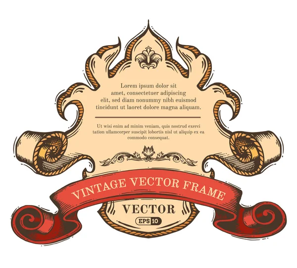 Vintage border frame — Stock Vector
