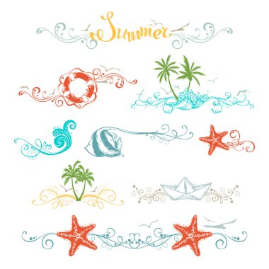 Set of summer design