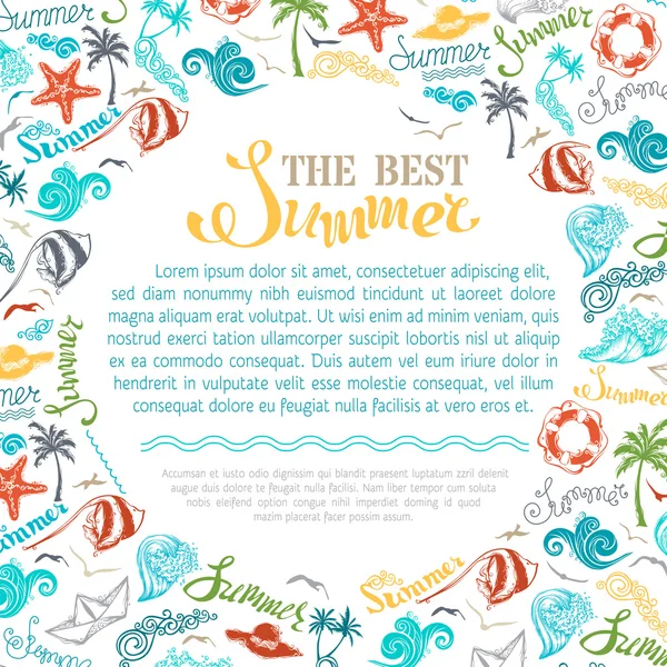 Bright summer background. — Stock Vector