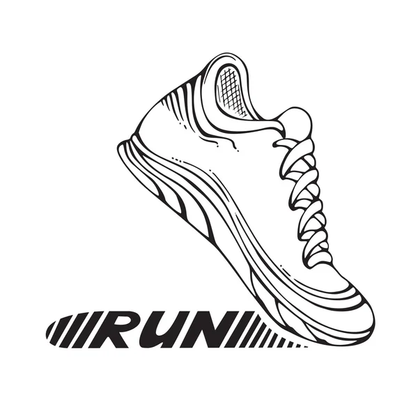 Running zapato deportivo símbolo . — Vector de stock