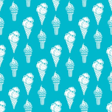 Vektör dikişsiz dondurma deseni.