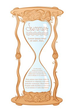 vektör kum saati çizimi. 