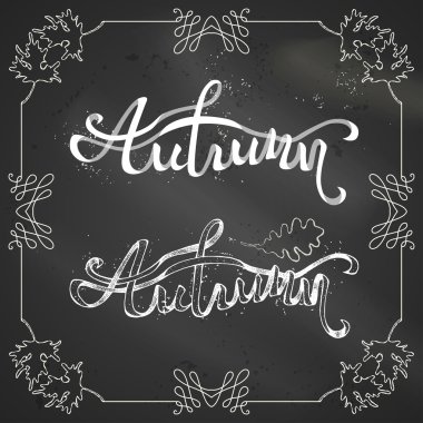 Tebeşir sonbahar arka plan