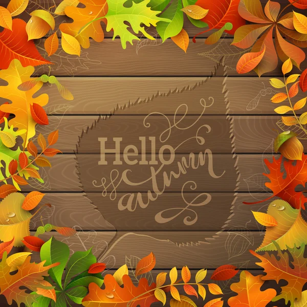 Colourful autumn background — Stock Vector