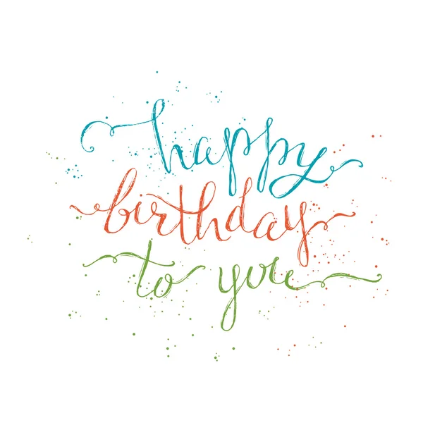 Feliz aniversário lettering —  Vetores de Stock