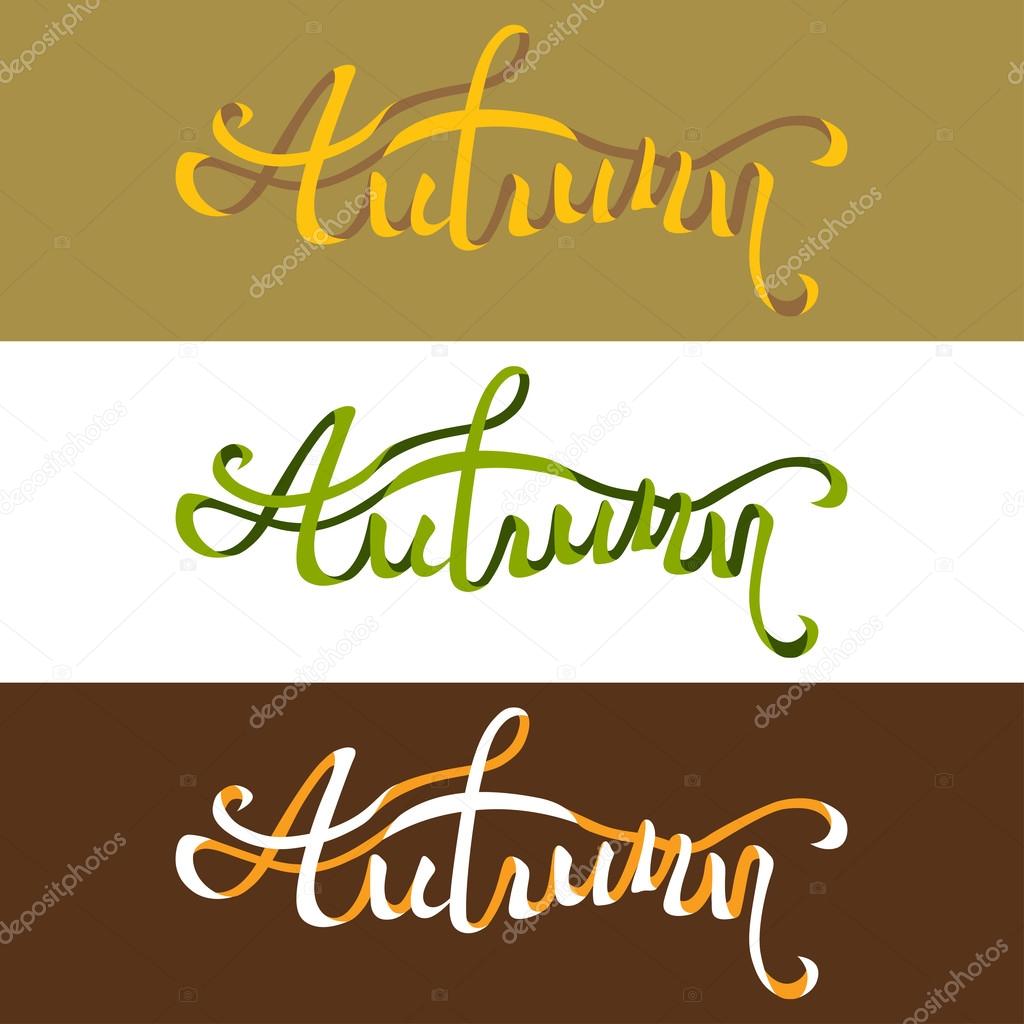 Set of autumnal designs