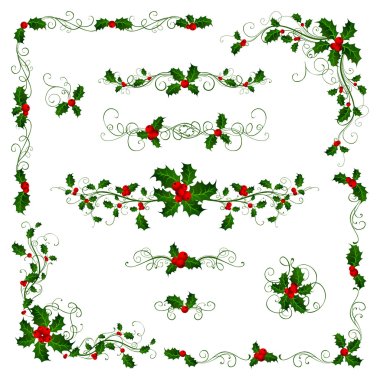 Christmas page dividers and decorations.