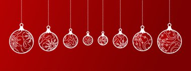 Noel baloları seti.