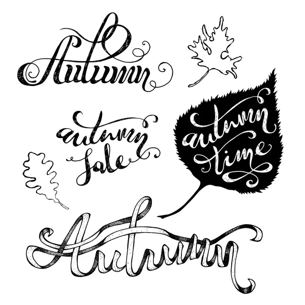 Vector Grunge Autumn Lettering. — Stok Vektör