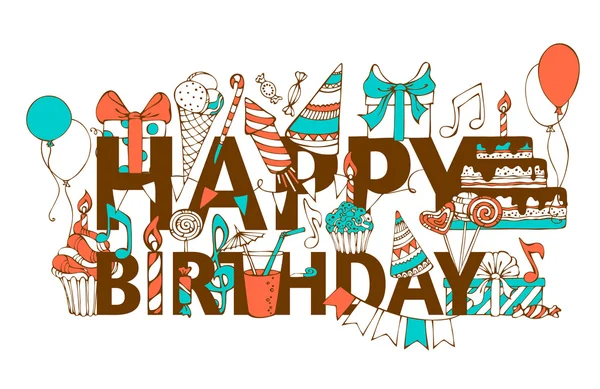 Hand-drawn Happy Birthday card