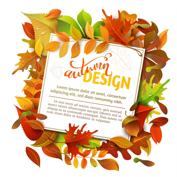 Bright Fall Background. — Stock Vector