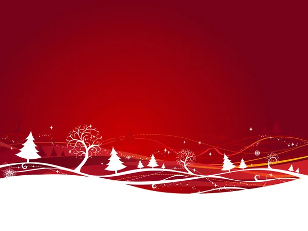 Red Christmas background. — Stock Vector