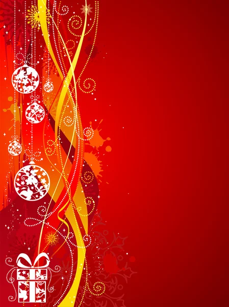 Grunge red Christmas background. — Stock Vector