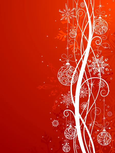 Red Christmas background. — Stock Vector