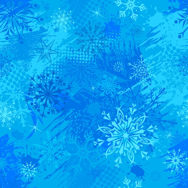 Blue seamless Christmas pattern. — Stock Vector