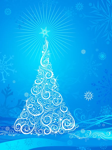 Blue Christmas background. — Stock Vector