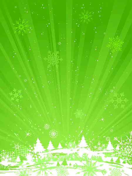 Green Christmas background. — Stock Vector