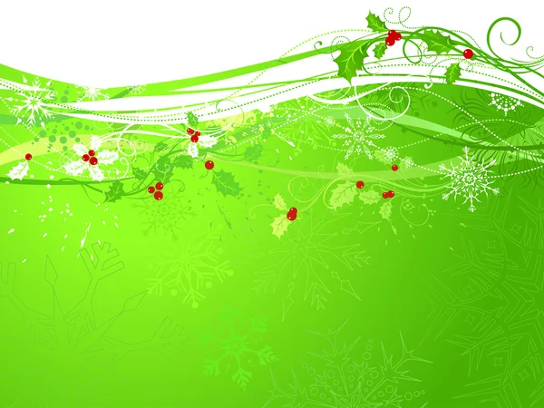 Grüne Weihnachten Hintergrund. — Stockvektor