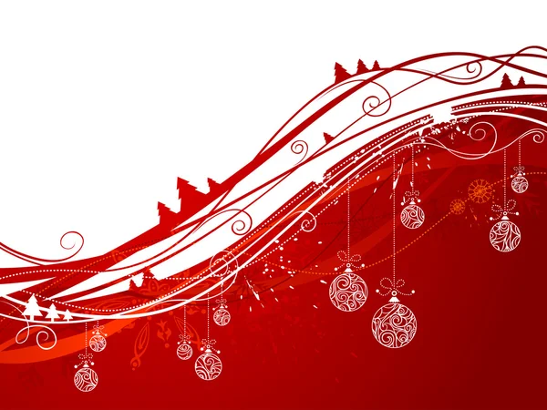 Red Christmas background. — Stock Vector