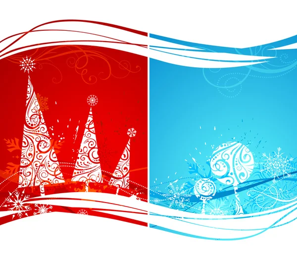 Two winter backgrounds. — Stock Vector