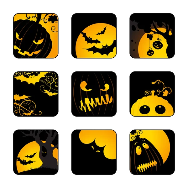 Eléments de design avec Jack-O-Lanterns , — Image vectorielle