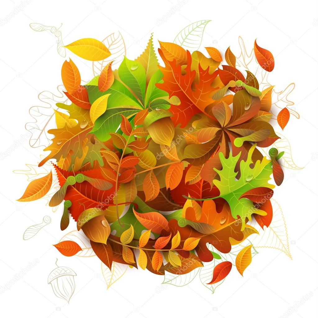 Bright Autumn Background.