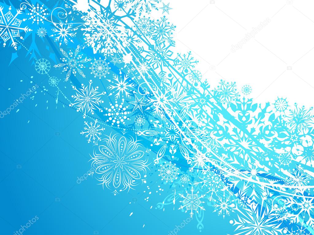 Winter background with snowflakes.