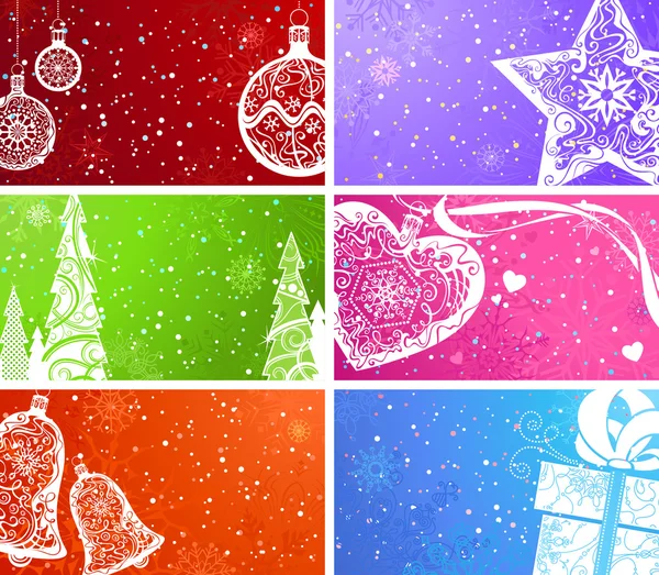 Ensemble vectoriel de bannières de Noël . — Image vectorielle