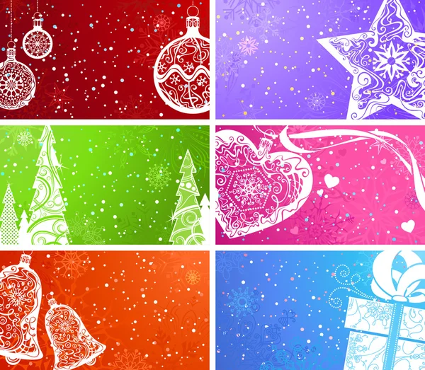 Vector conjunto de banderas de Navidad . — Vector de stock