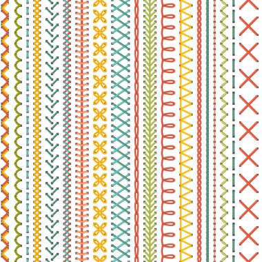 Seamless embroidery pattern.