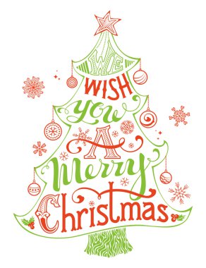 Noel ağacı siluet.