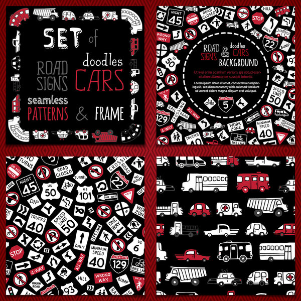 Векторный набор дорожных знаков
