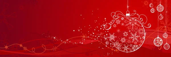 Banner rojo de Navidad . — Vector de stock