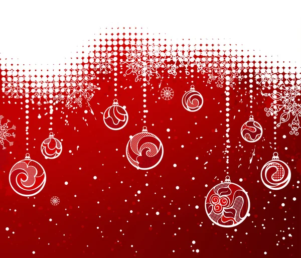 Roter weihnachtlicher Hintergrund. — Stockvektor