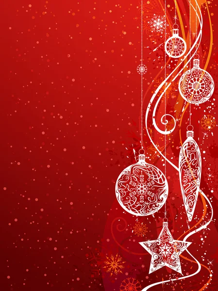 Roter weihnachtlicher Hintergrund. — Stockvektor