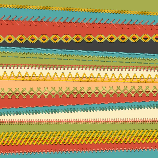 Seamless stitch brushes. — Stock Illustration Seamless stitch brushes. Royalty Free Stock Illustrations