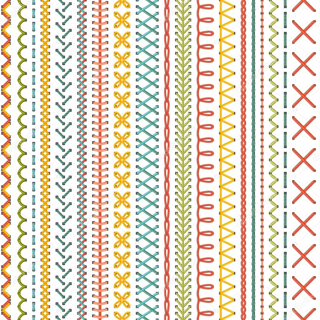 Seamless embroidery pattern.