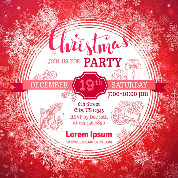 Vector Merry Christmas party background. — Stockvector