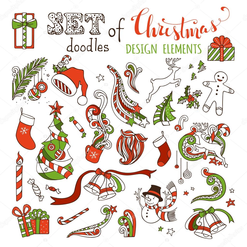 Christmas design elements.