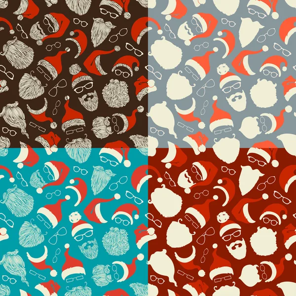 Pattern of Santa hats — ストックベクタ