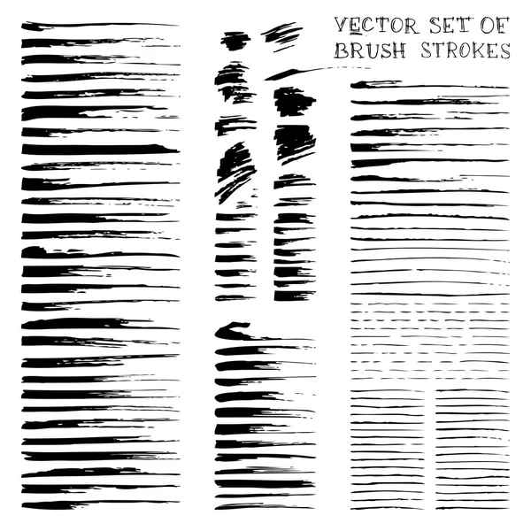 Vector ink brush flourishes. — 图库矢量图片