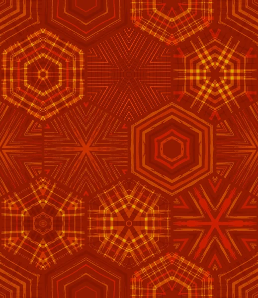 Patrón textil étnico rojo sin costuras . — Vector de stock