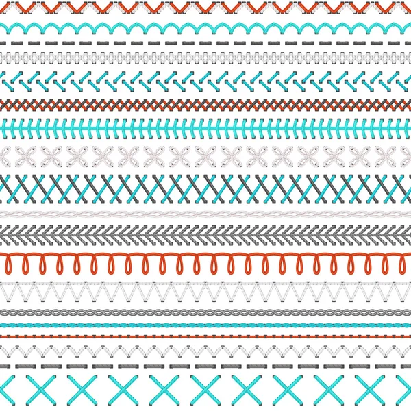 Seamless embroidery pattern. — Stok Vektör