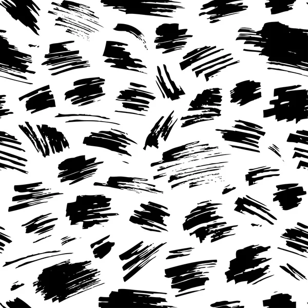 Візерунок мальованих чорних штрихів . — стоковий вектор