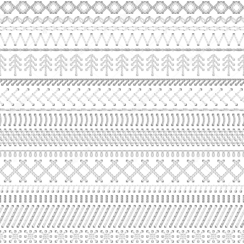 Seamless white sewing pattern. 