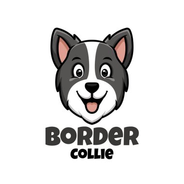 Evcil hayvan dükkanı logosu, hayvan bakımı ya da Border Collie ile kendi köpeğiniz.