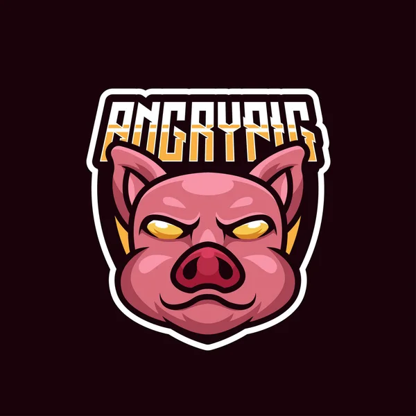 Kızgın domuz hayvanlı Esport logosu