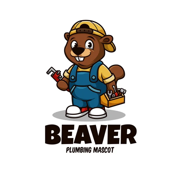 Beaver Kabala Vízvezeték Szerelő Cég Szolgáltatás — Stock Vector